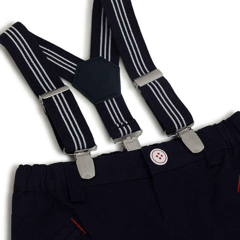 Boys Dark Blue Solid Trouser image number 2